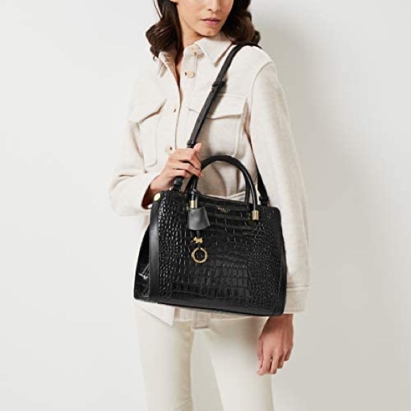 Radley London Croc Large Tote in Navy - Picture 2 of 14